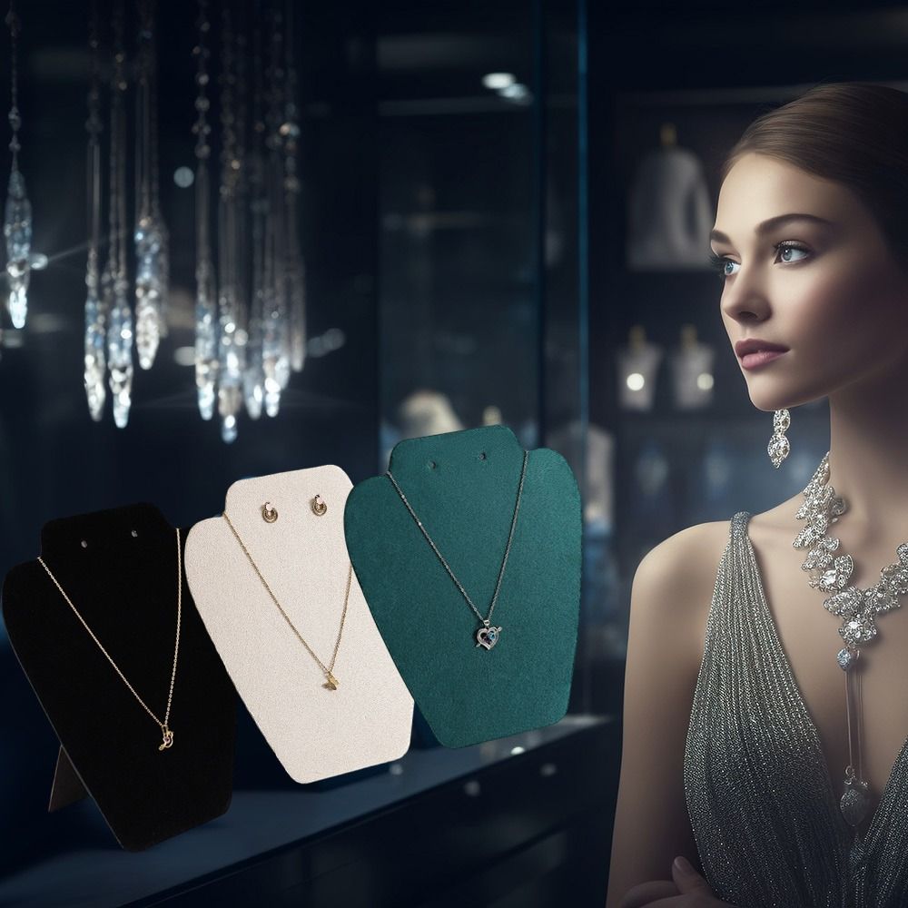 Body Jewelry Display Ideas - Shelf Folding Necklaces Easel Mannequin Bust