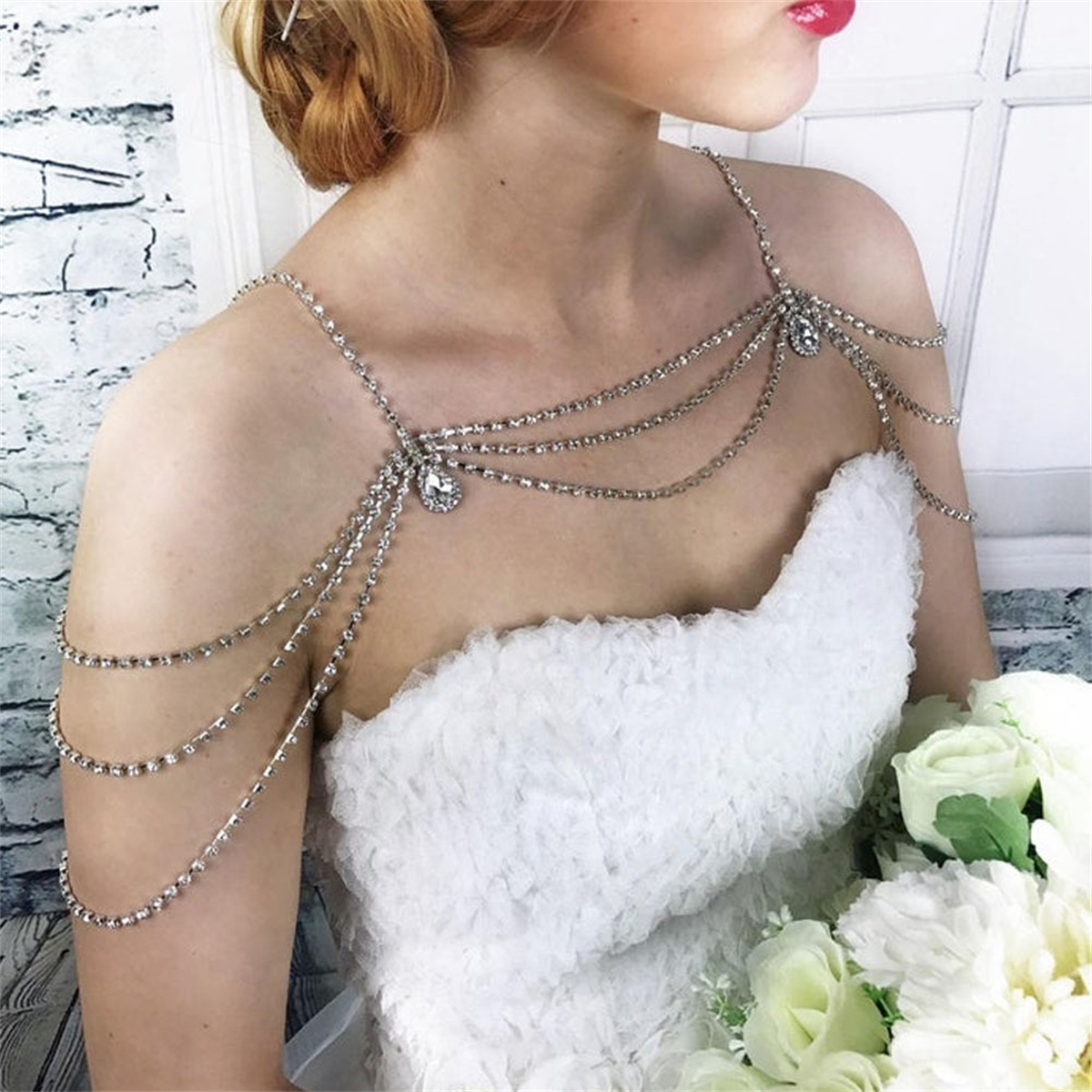 Body Jewelry Tunnels - Elegant and Fashionable Crystal Rhinestone Shoulder