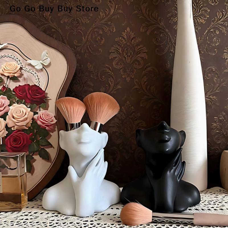Body Jewelry Jewelry Box - Creative Face Shape Makeup Brush Holder