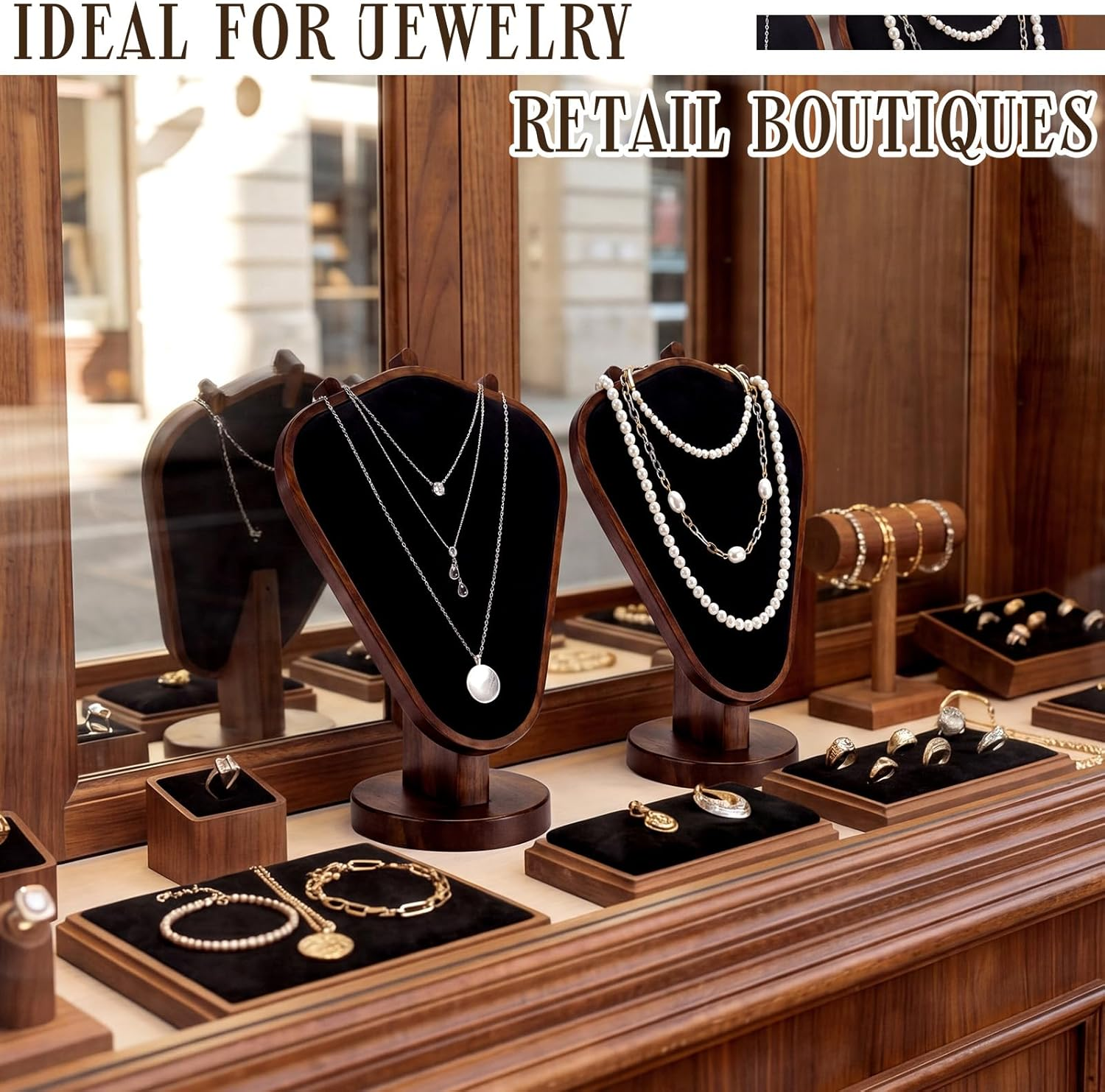 Mannequin Wooden Velvet Neckla - Body Jewelry Display Ideas incelemesi ve fiyatı