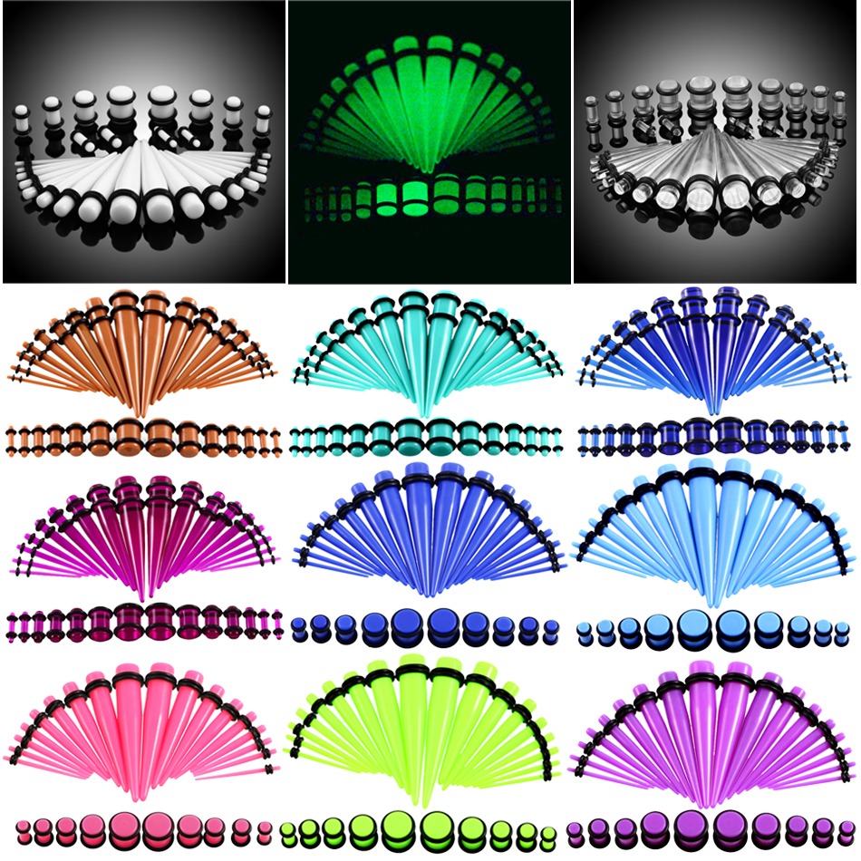 36pcs/lot Acrylic Ear Gauge Ta - Body Jewelry Tunnels incelemesi ve fiyatı