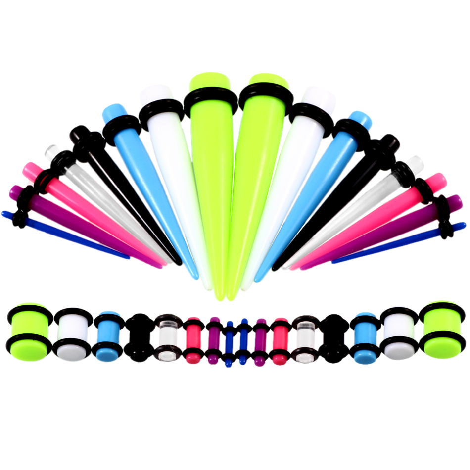 36pcs/lot Acrylic Ear Gauge Ta - Body Jewelry Tunnels incelemesi ve fiyatı
