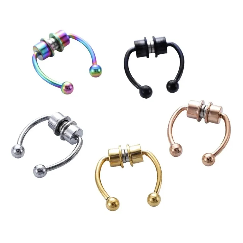 1/2/3Pcs Fake Magnetic Nose Ri - Body Jewelry Hoops incelemesi ve fiyatı