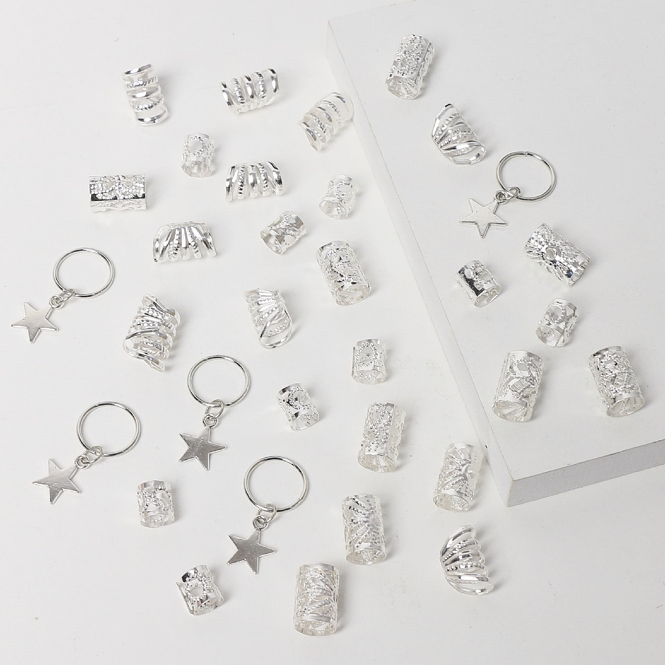 35pcs/set Silver Five-pointed  - Body Jewelry Websites incelemesi ve fiyatı