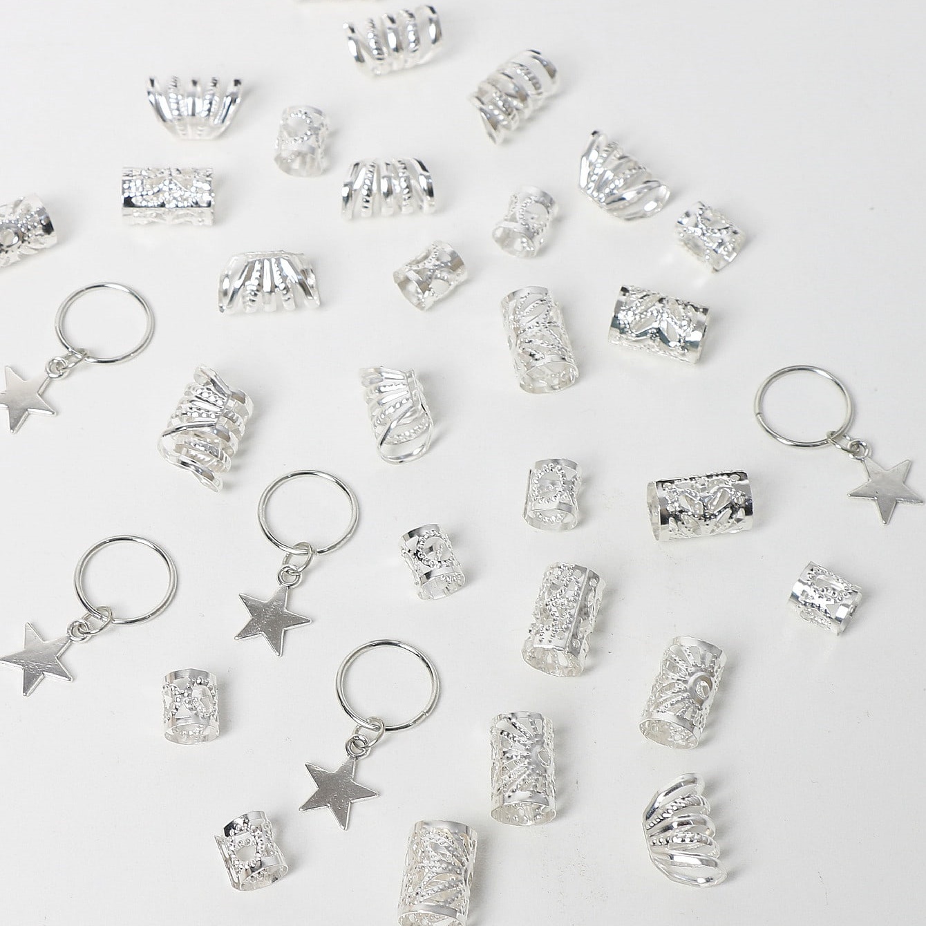 35pcs/set Silver Five-pointed  - Body Jewelry Websites incelemesi ve fiyatı
