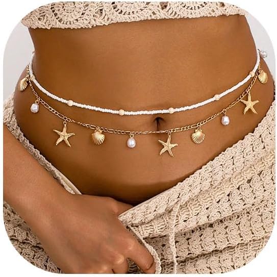 Starfish Waist Chain Women Adj - Body Jewelry Beach incelemesi ve fiyatı