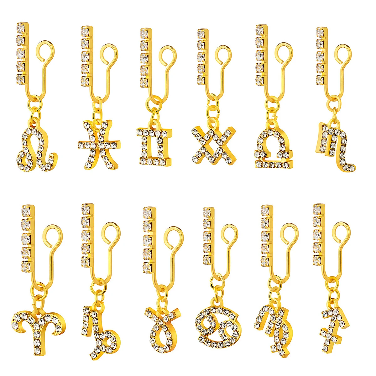 2 Pack Ear Clips Metal Zircon  - Body Jewelry Tunnels incelemesi ve fiyatı