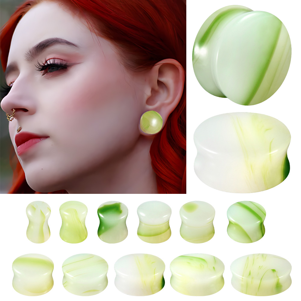 1/2/22PCS Glass&Stone Round Ea - Body Jewelry Tunnels incelemesi ve fiyatı