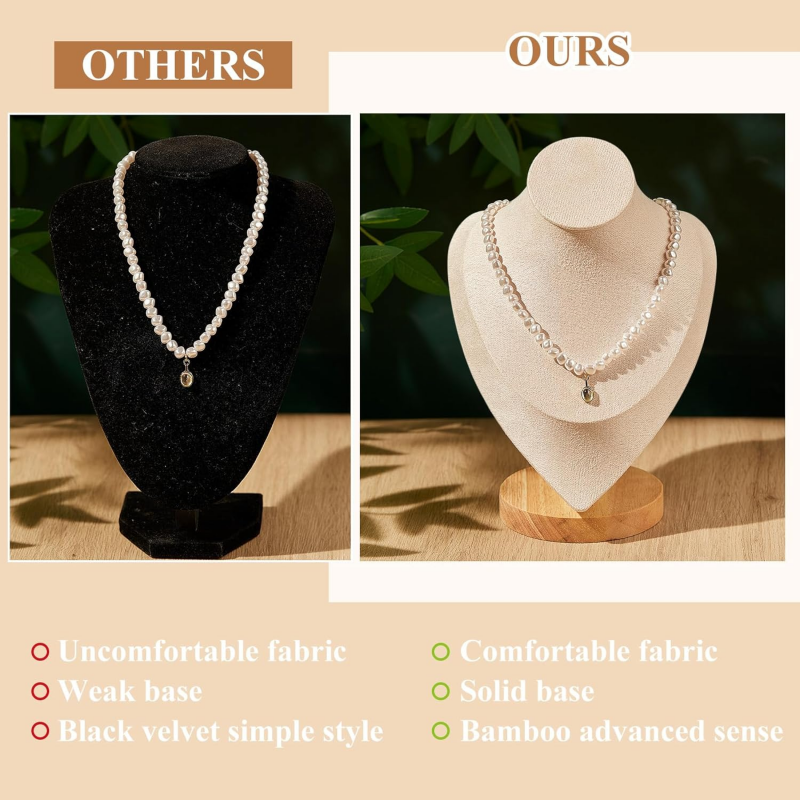 Necklace Display Stand Bamboo  - Body Jewelry Display Ideas incelemesi ve fiyatı