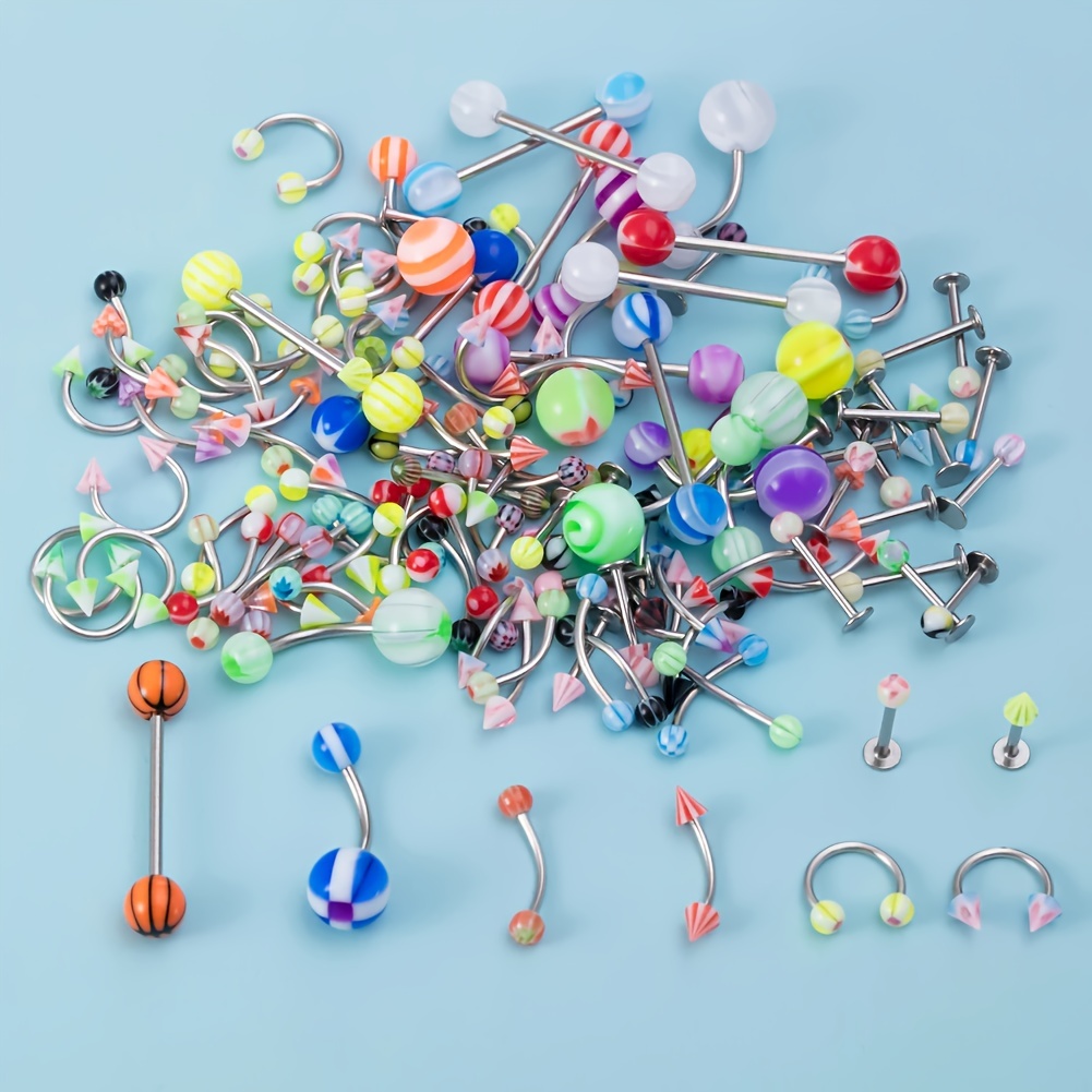 45/80/110Pcs Mix Styles Stainl - Body Jewelry Jewelry Box incelemesi ve fiyatı