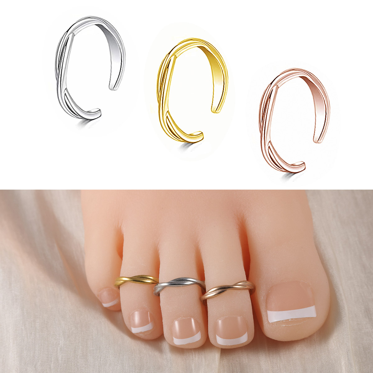 1Pc/3Pcs Simple Stainless Stee - Body Jewelry Hoops incelemesi ve fiyatı