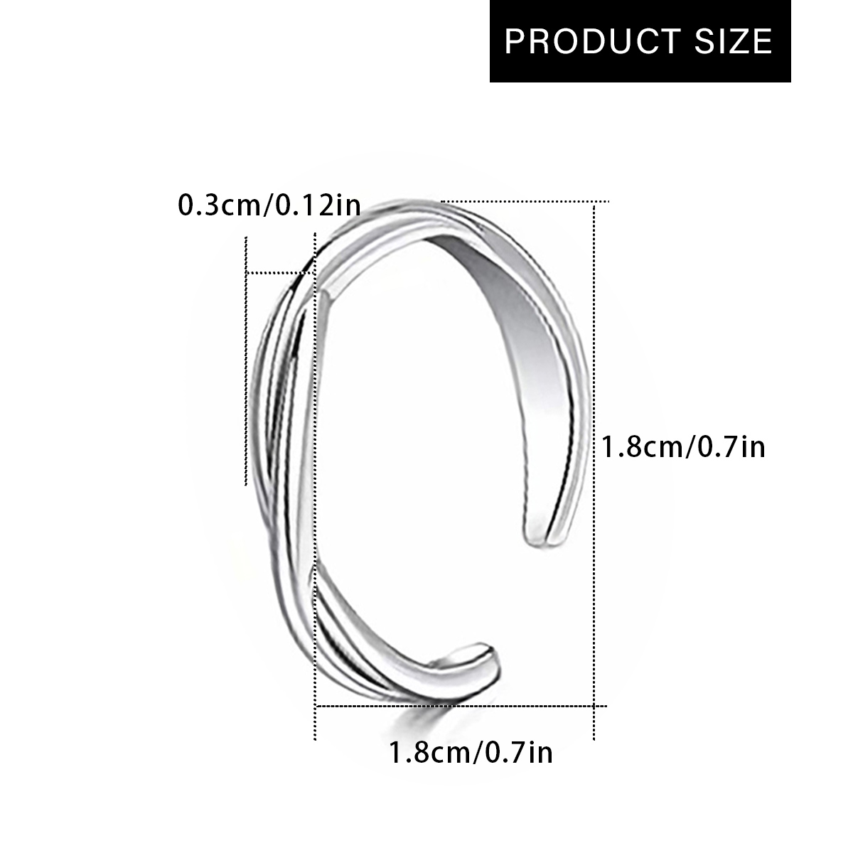 1Pc/3Pcs Simple Stainless Stee - Body Jewelry Hoops incelemesi ve fiyatı