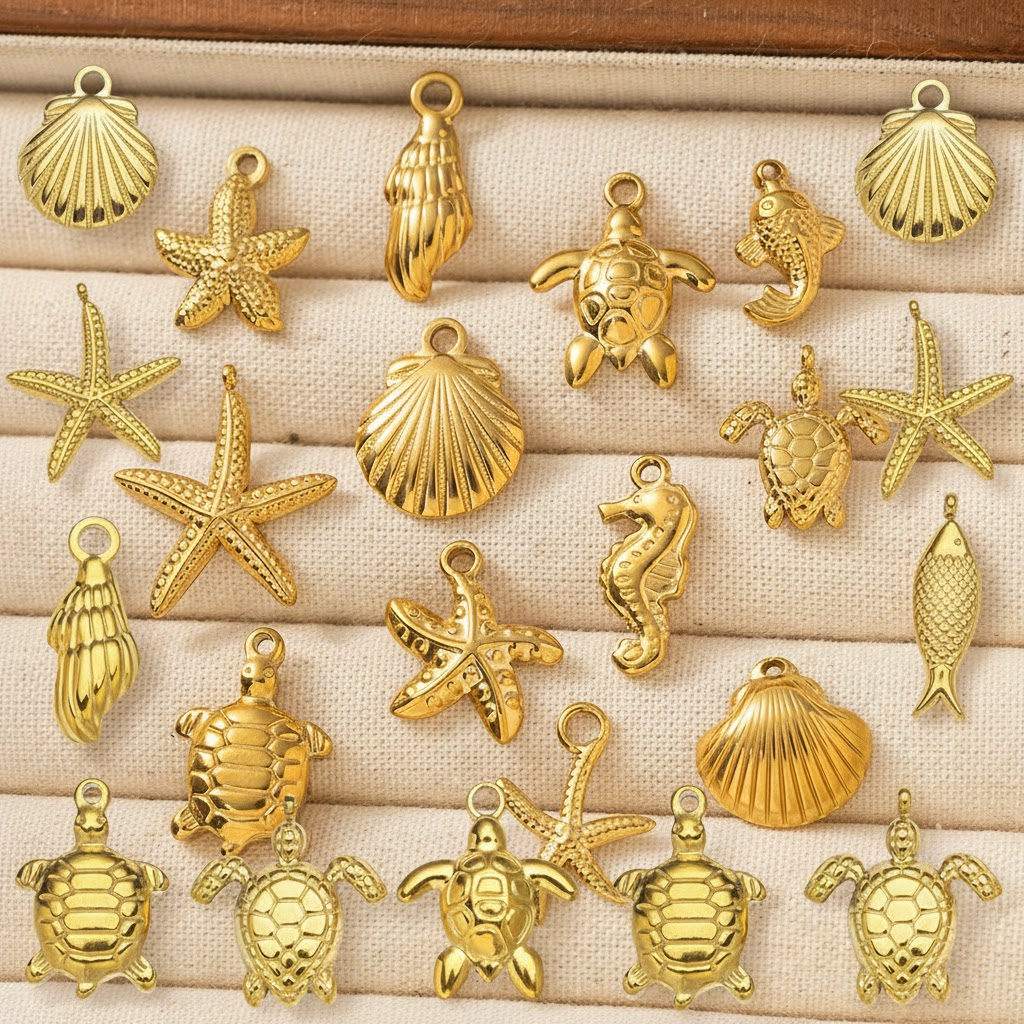 10pcs Stainless Steel Summer B - Body Jewelry Beach incelemesi ve fiyatı