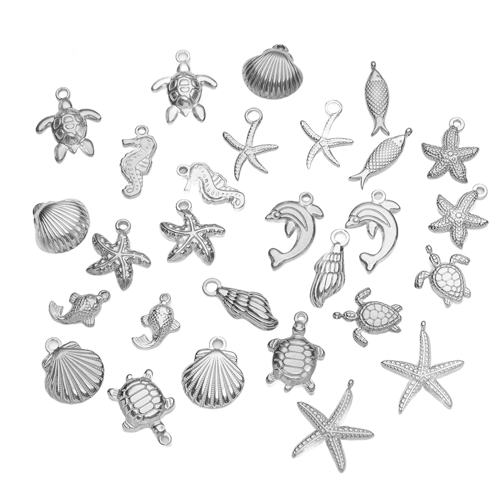 10pcs Stainless Steel Summer B - Body Jewelry Beach incelemesi ve fiyatı