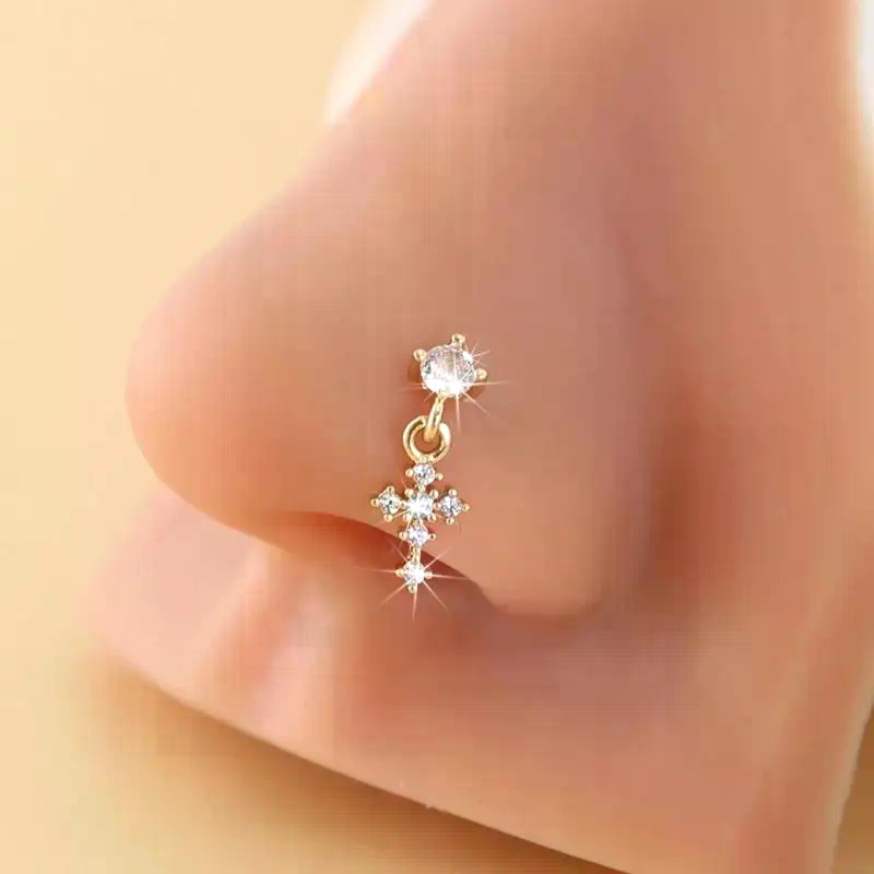 Dangle Nose Rings For Women Cr - Body Jewelry Tunnels incelemesi ve fiyatı