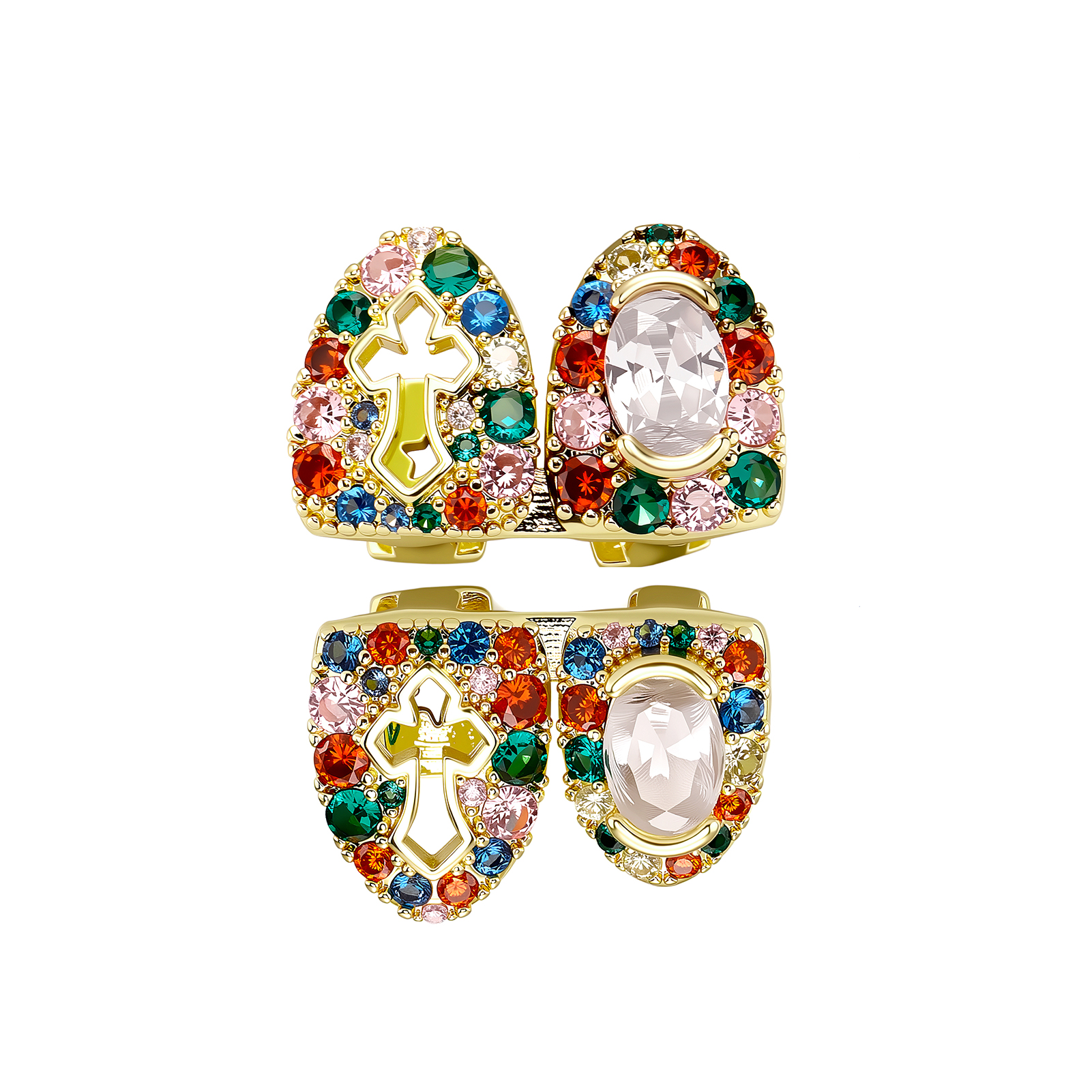 JINAO Hip Hop Upside Double Te - Body Jewelry Lot incelemesi ve fiyatı