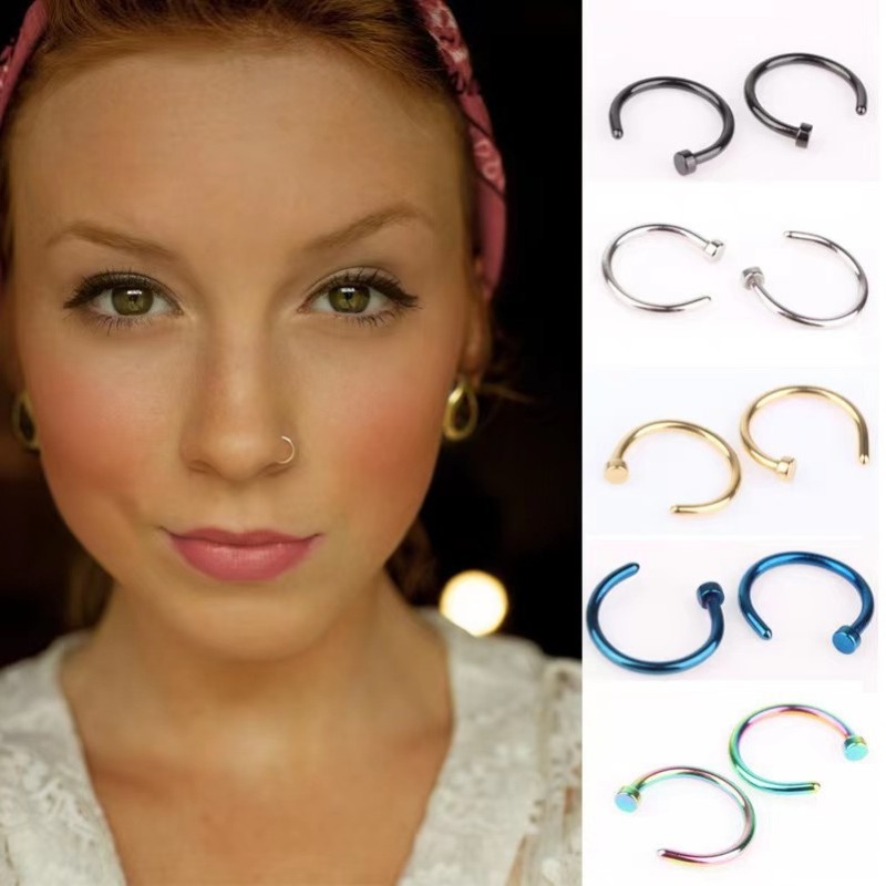 6pcs/lot Punk Jewelry Fake Nos - Body Jewelry Lot incelemesi ve fiyatı