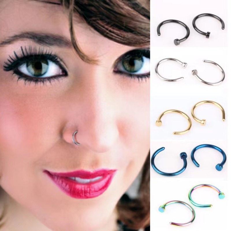 6pcs/lot Punk Jewelry Fake Nos - Body Jewelry Lot incelemesi ve fiyatı