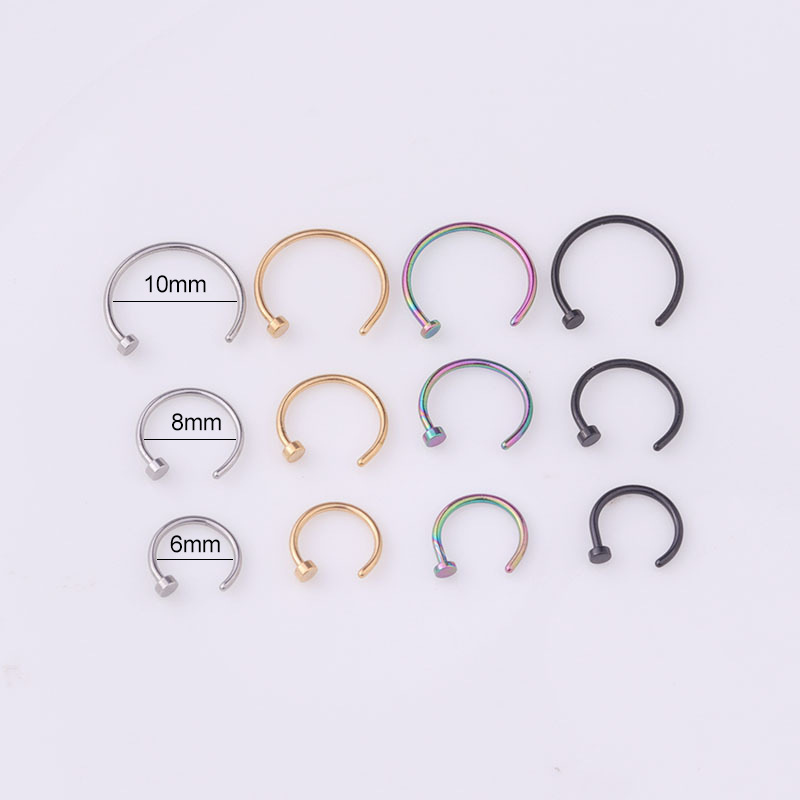 6pcs/lot Punk Jewelry Fake Nos - Body Jewelry Lot incelemesi ve fiyatı