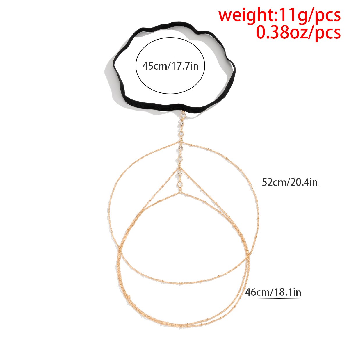 Boho Elastic Band Crystal Leg  - Body Jewelry Luxury incelemesi ve fiyatı