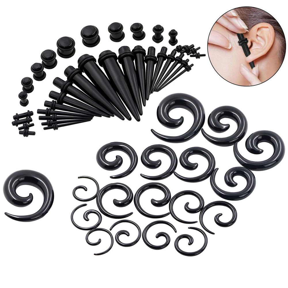 1 Set Ear Taper Kit Black Ear  - Body Jewelry Tunnels incelemesi ve fiyatı