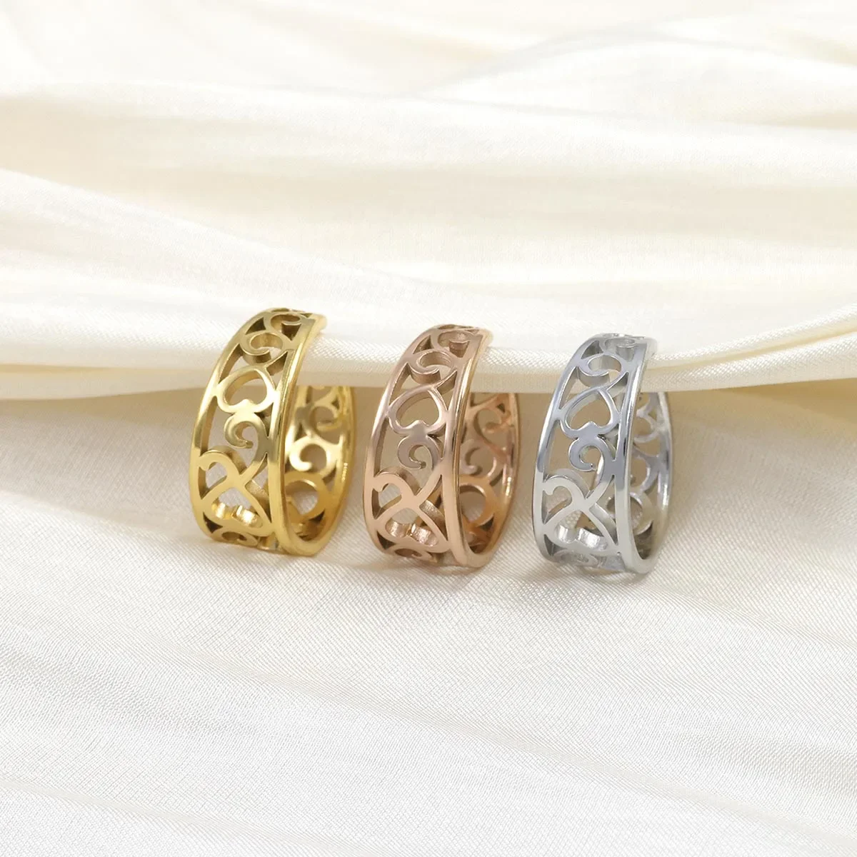 1pc/3pcs Lotus Hollow Crown St - Body Jewelry Hoops incelemesi ve fiyatı