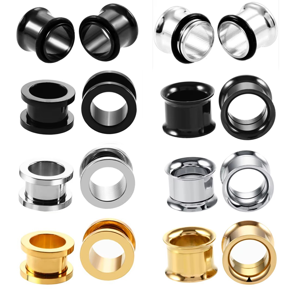 1Pair Stainless Steel Ear Plug - Body Jewelry Tunnels incelemesi ve fiyatı
