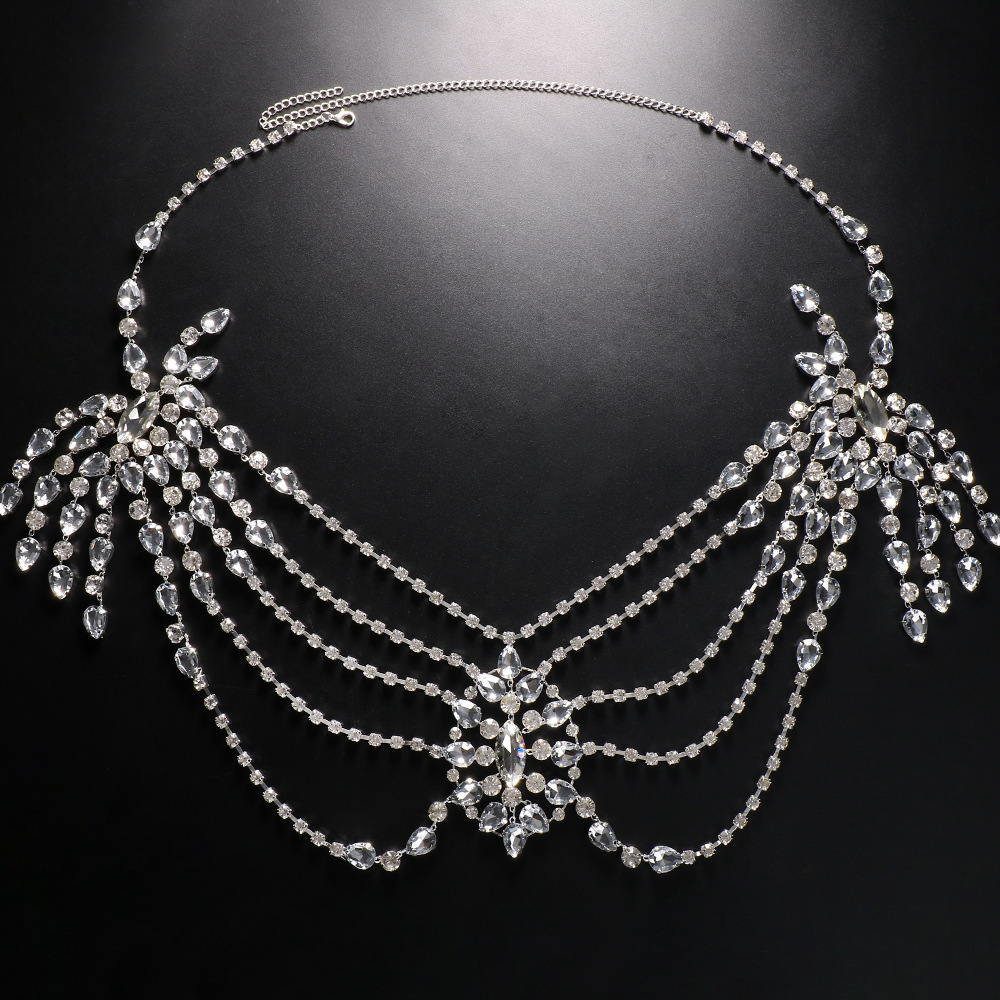 Boho Crystal Bridal Shoulder C - Body Jewelry Luxury incelemesi ve fiyatı