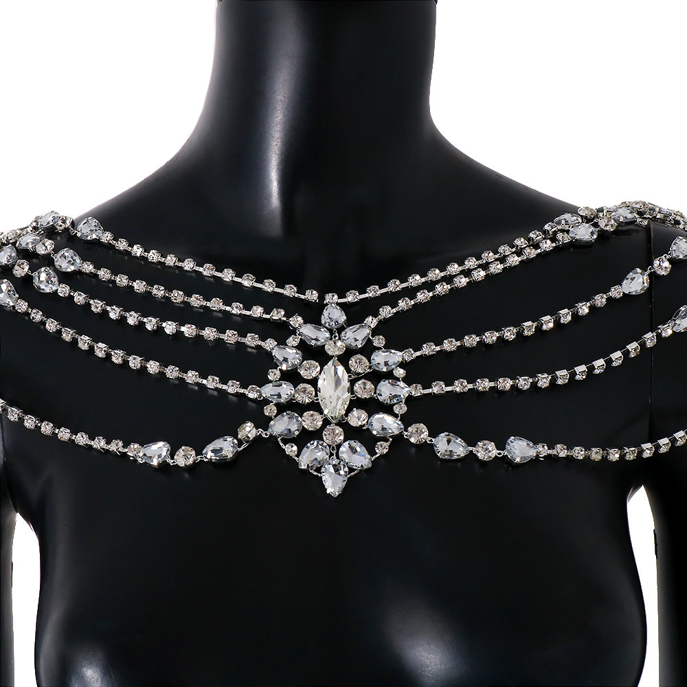 Boho Crystal Bridal Shoulder C - Body Jewelry Luxury incelemesi ve fiyatı