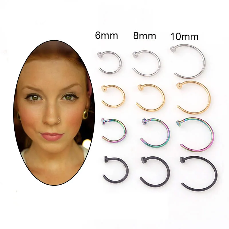 5pcs/lot 20G Nose Ring Hoop, 6 - Body Jewelry Lot incelemesi ve fiyatı