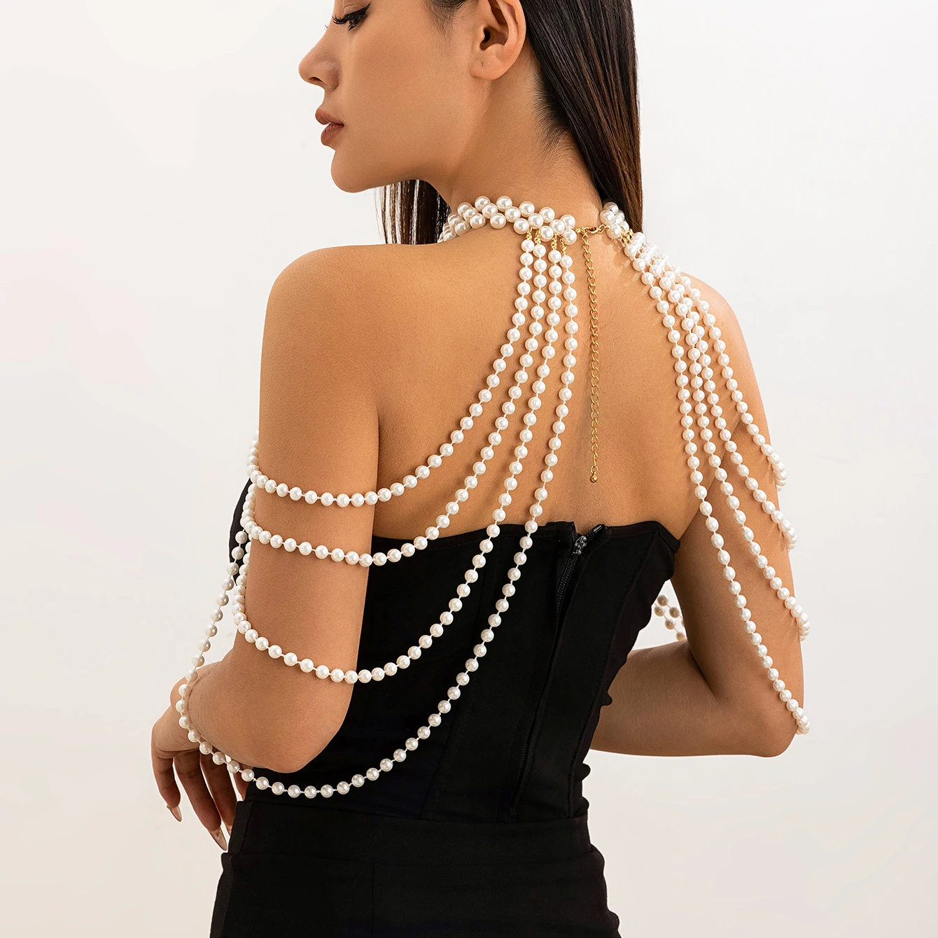 Bridal Tassel Imitation Pearl  - Body Jewelry Necklace incelemesi ve fiyatı