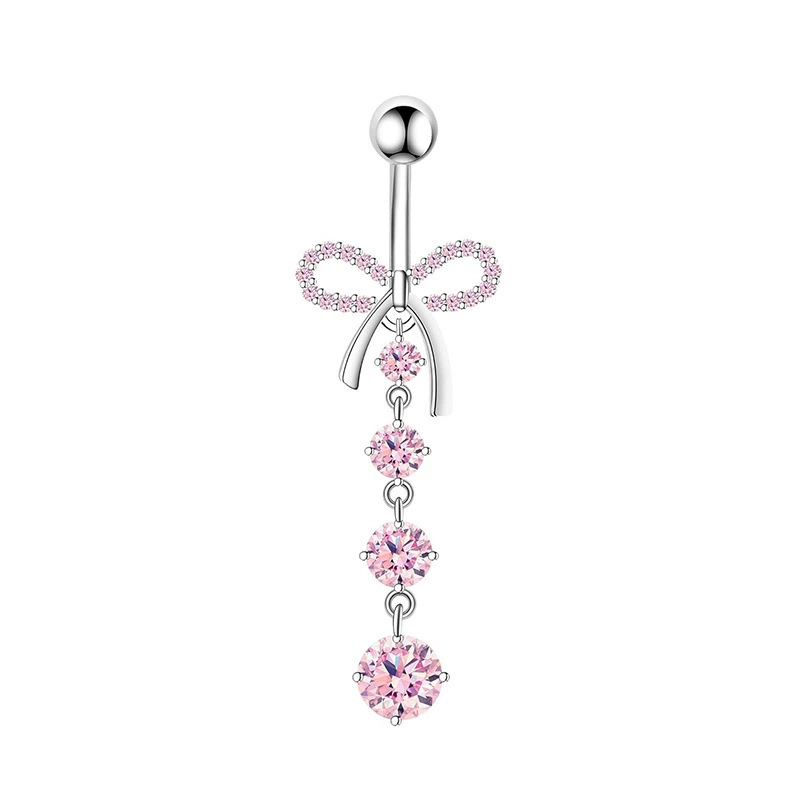 1PCS Pink Crown Belly Button R - Body Jewelry Hoops incelemesi ve fiyatı