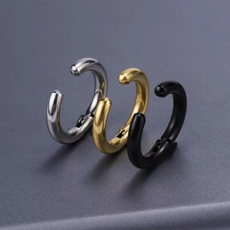 2/6Pcs Fake Huggie Hoop Earrin - Body Jewelry Tunnels incelemesi ve fiyatı