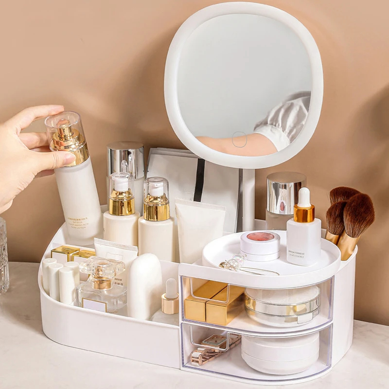 Makeup Storage Box With Mirror - Body Jewelry Websites incelemesi ve fiyatı