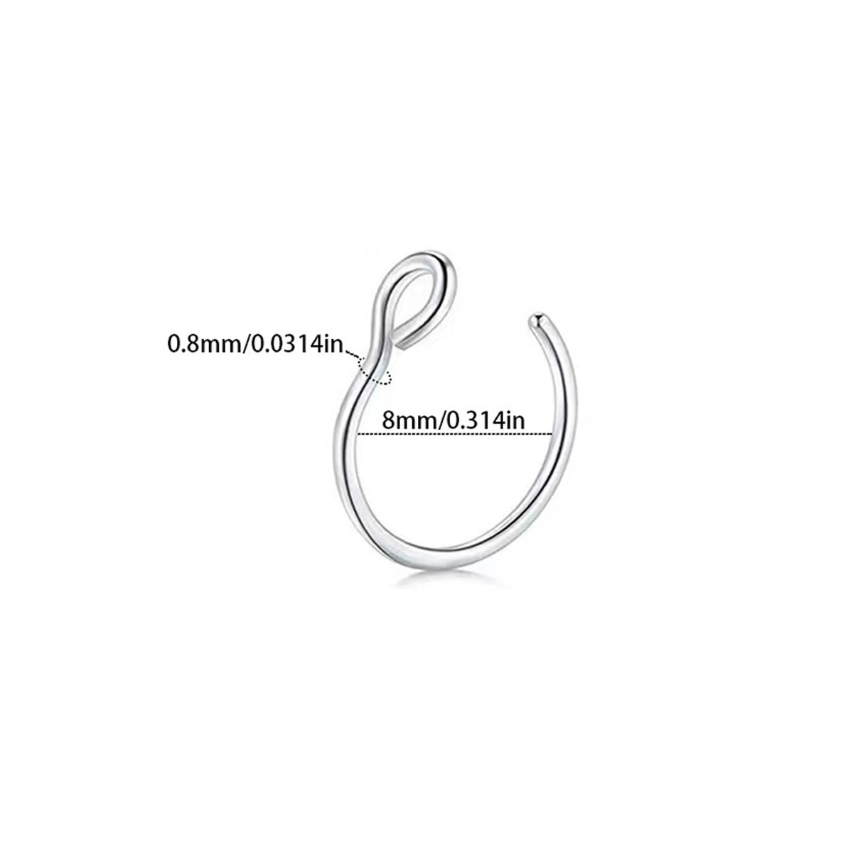 1Pcs Women Fake Piering Nose R - Yg Body Jewelry incelemesi ve fiyatı