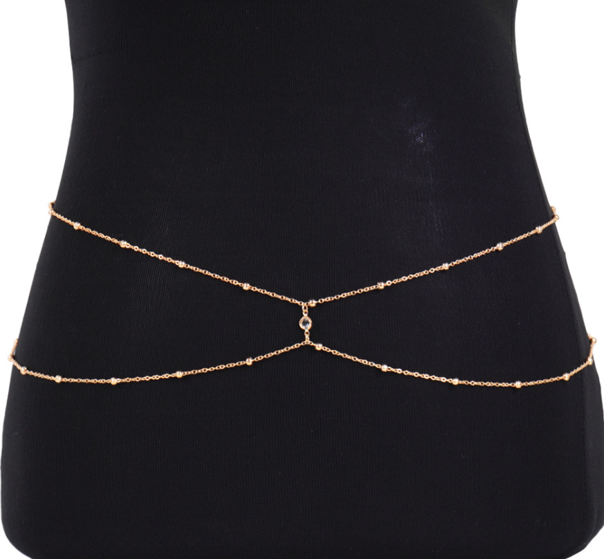 Clear Rhinestone Beaded Belly  - Body Jewelry Necklace incelemesi ve fiyatı