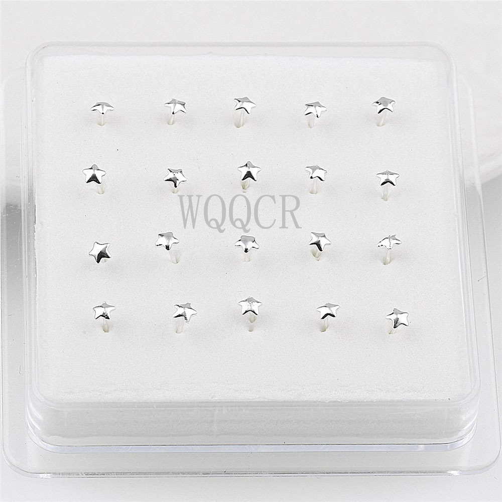 20pcs/box Frosted Surface Star - Body Jewelry Jewelry Box incelemesi ve fiyatı