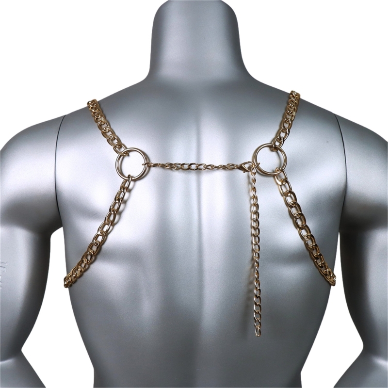 Men's Sexy Metal Body Chest Ch - Body Jewelry Necklace incelemesi ve fiyatı