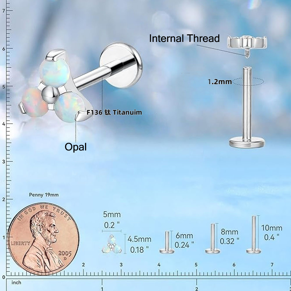 1PCS Titanium Opal Mini Pierci - Body Jewelry Jewelry Box incelemesi ve fiyatı