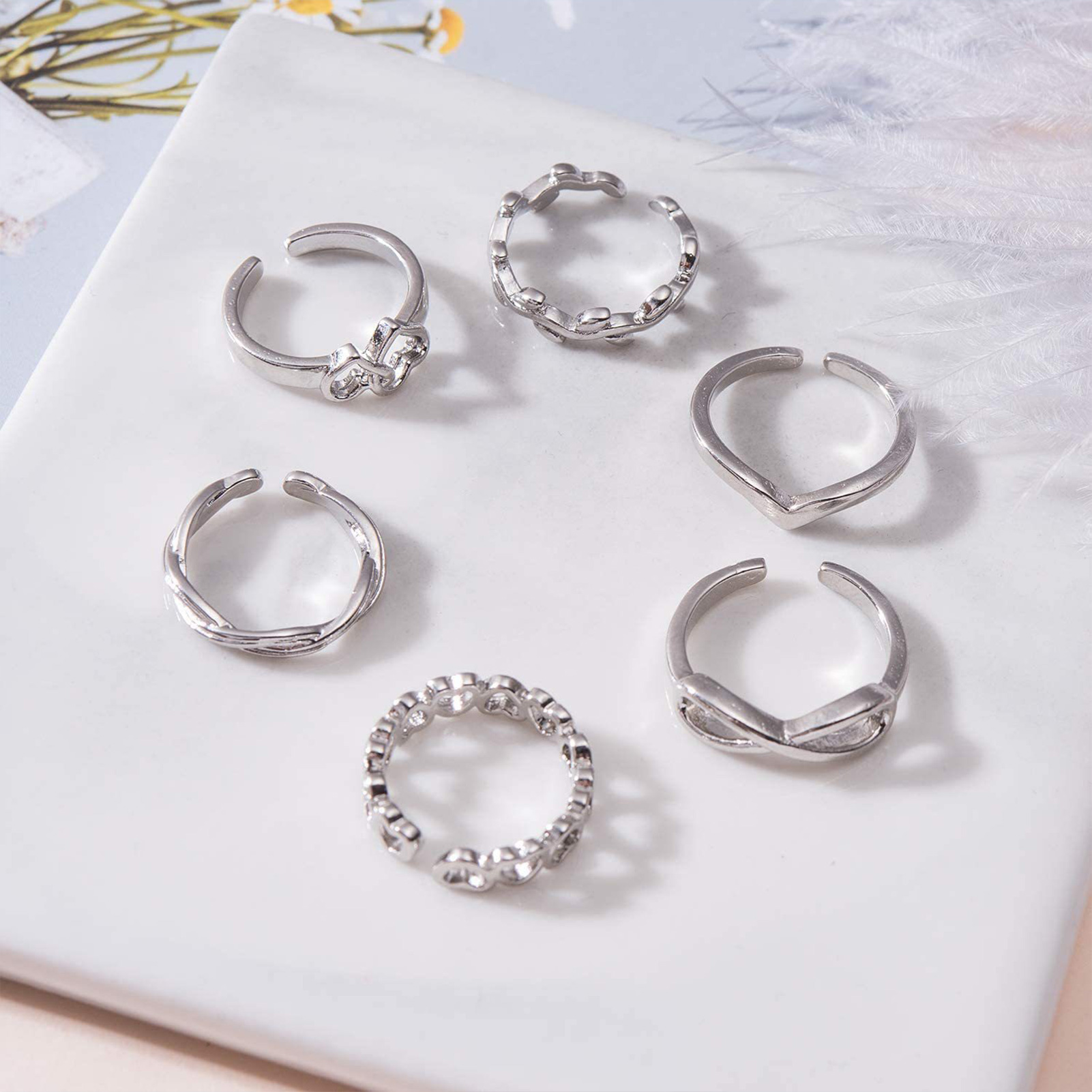 10/12Pcs Toe Rings for Women O - Body Jewelry Hoops incelemesi ve fiyatı