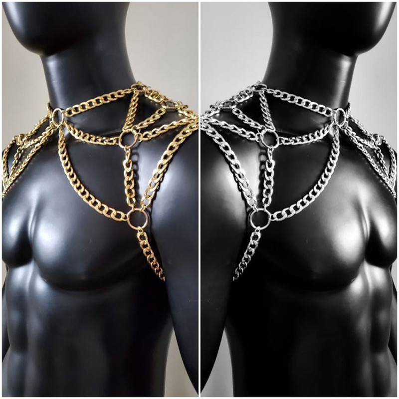 Punk Men Shoulder Body Chain B - Body Jewelry Necklace incelemesi ve fiyatı
