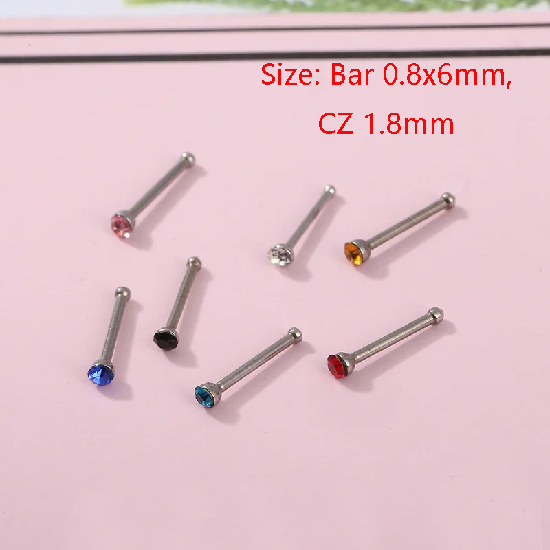 24pcs/box Crystal Nose Ring St - Body Jewelry Jewelry Box incelemesi ve fiyatı