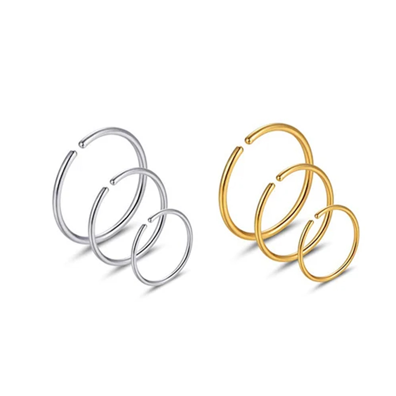 6pcs/lot Hypoallergenic Nose R - Body Jewelry Lot incelemesi ve fiyatı