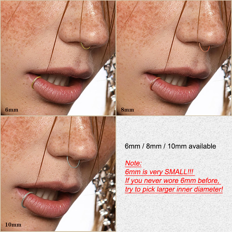 6pcs/lot Hypoallergenic Nose R - Body Jewelry Lot incelemesi ve fiyatı