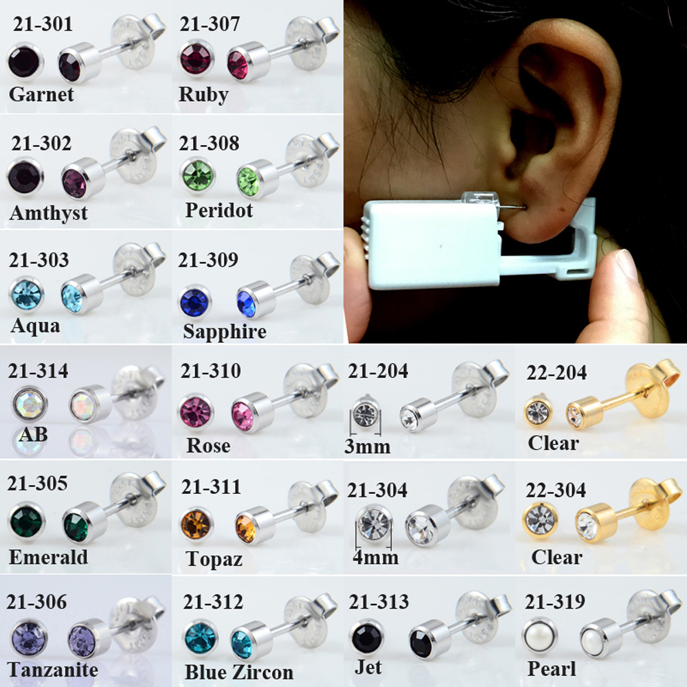 24pcs/Box No Pain Ear Piercing - Body Jewelry Jewelry Box incelemesi ve fiyatı