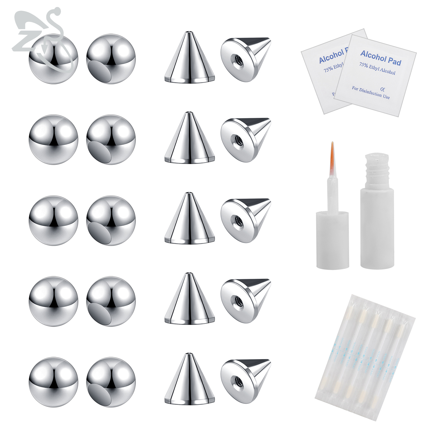 ZS 1 Set Fake Eyebrow Ring Men - Body Jewelry Lot incelemesi ve fiyatı