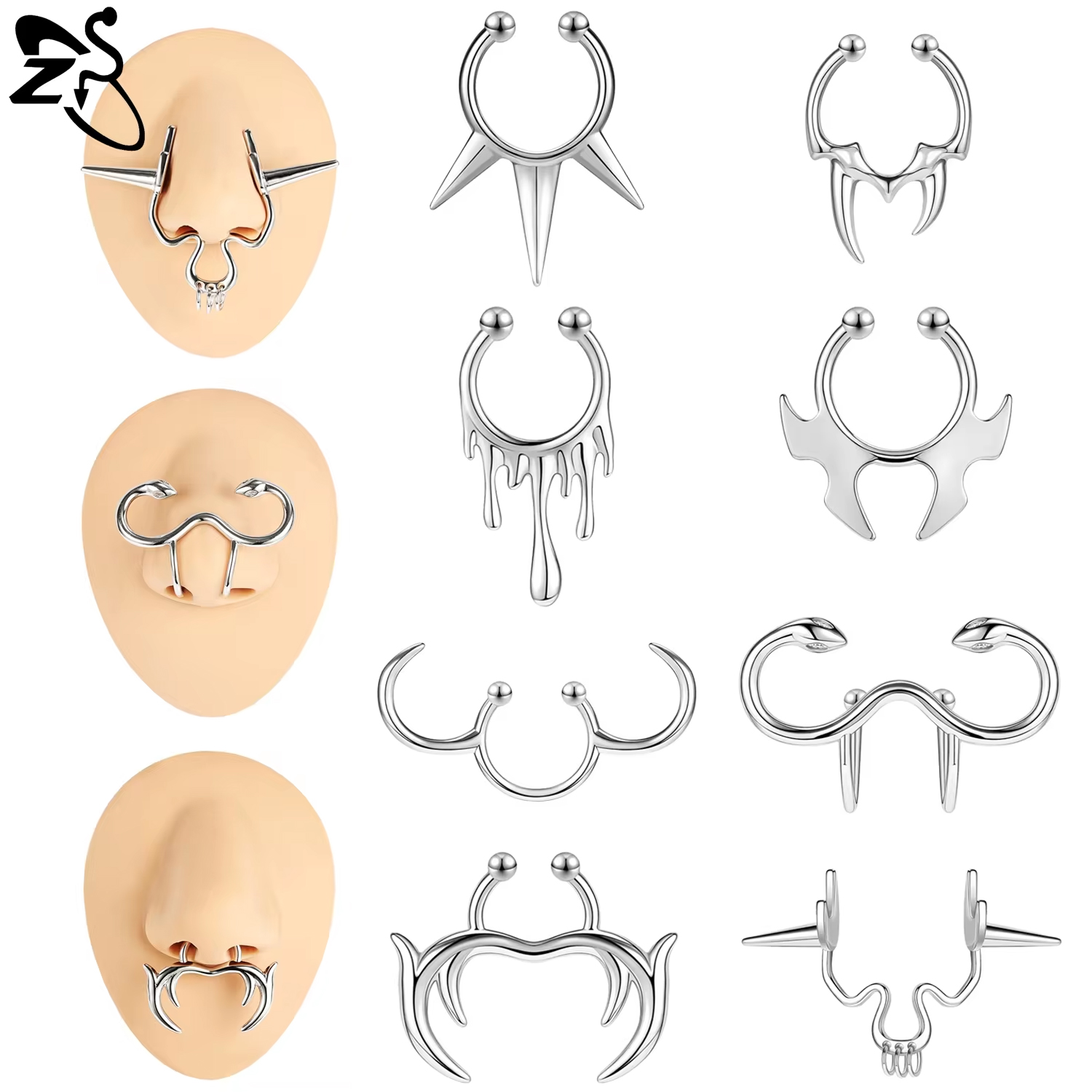 ZS 1 Piece Punk Stlye Fake Sep - Body Jewelry Tunnels incelemesi ve fiyatı