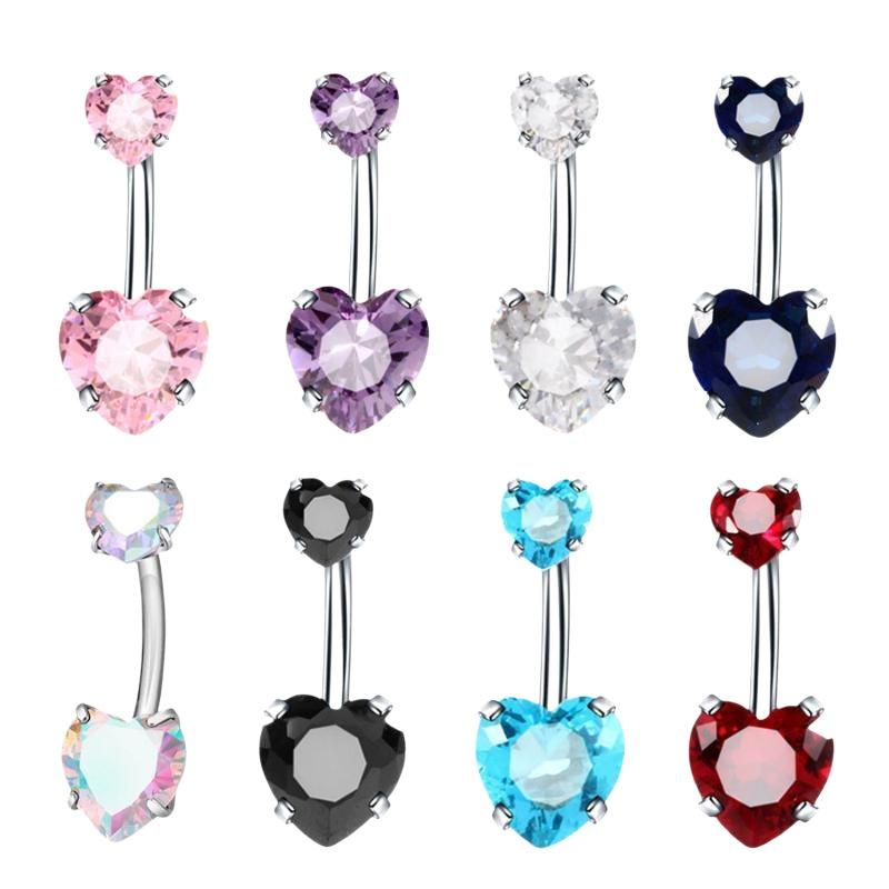 Shiny Heart Design Belly Butto - Body Jewelry Tunnels incelemesi ve fiyatı