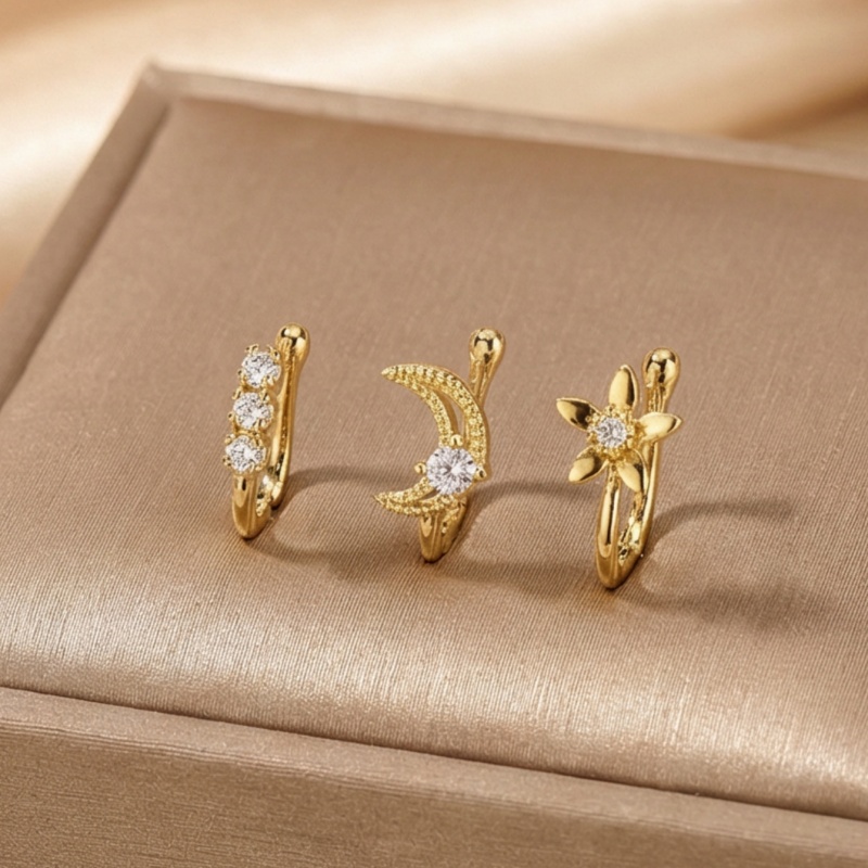 3-piece retro light luxury nos - Body Jewelry Lot incelemesi ve fiyatı