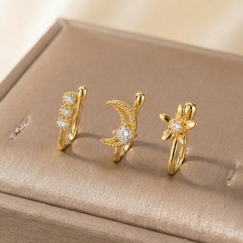 3-piece retro light luxury nos - Body Jewelry Lot incelemesi ve fiyatı